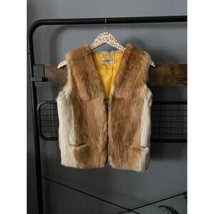 Saks Fifth Avenue Women's Front Zip Fur Vest | Small/Medium